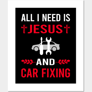 I Need Jesus And Car Fixing Repair Posters and Art